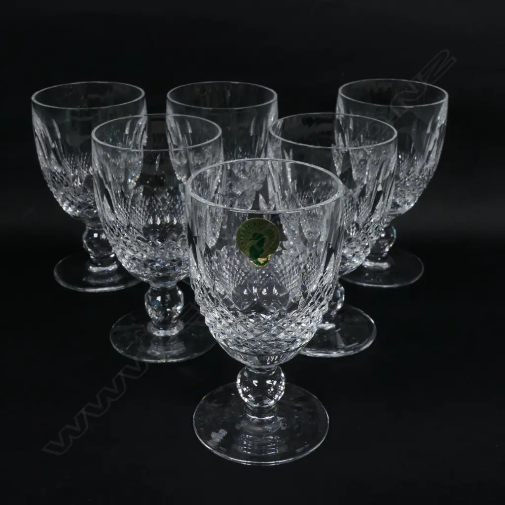 A set of six Waterford crystal claret glasses Image 1++