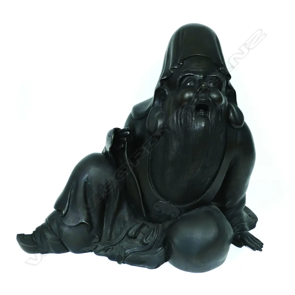 A large bronze statuette of Fukurokuju Image 1++