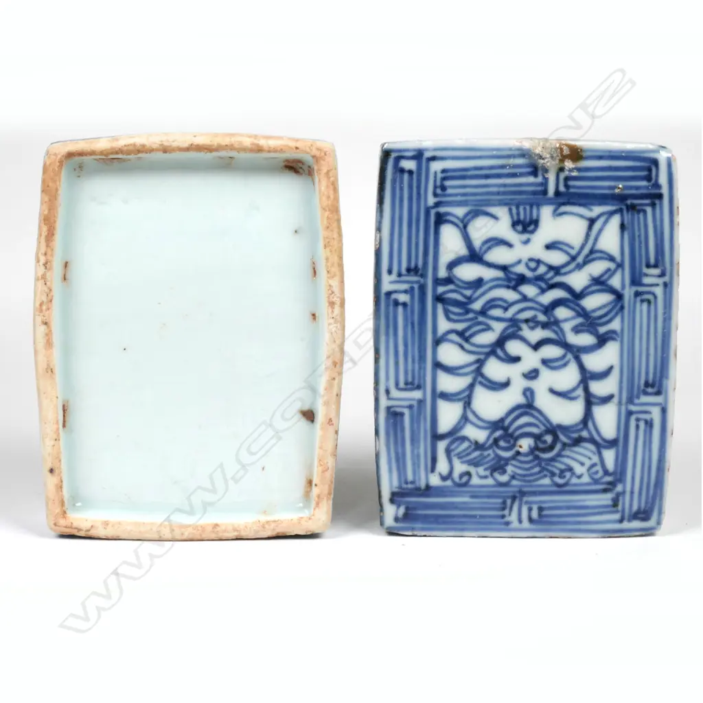 A late 19thC Qing Dynasty porcelain medicine box Image 1++