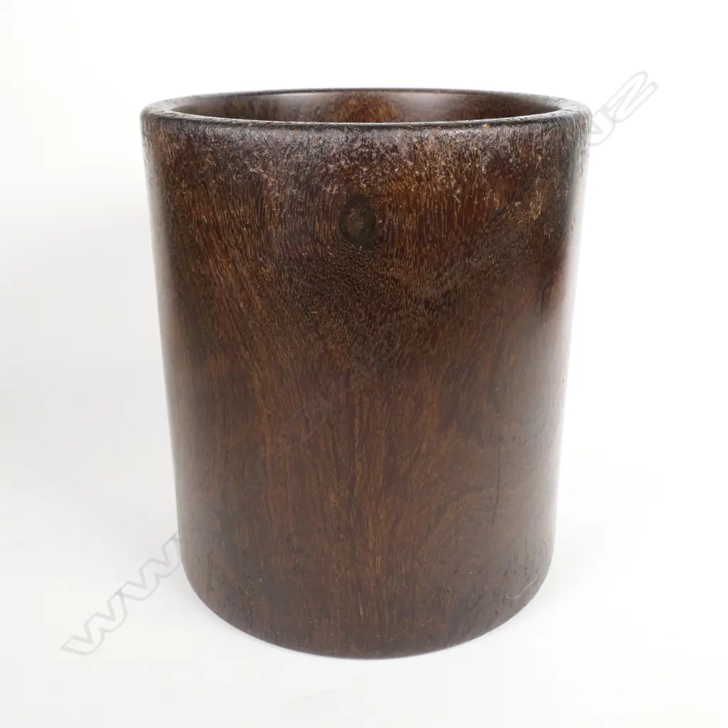 An old Chinese hardwood (huanghuali) brush pot Image 1++