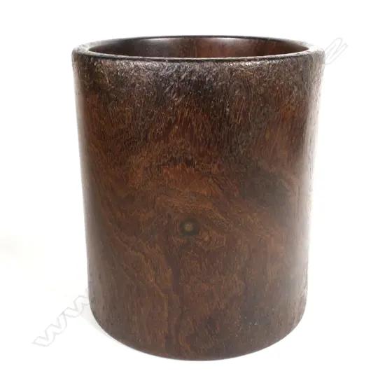 An old Chinese hardwood (huanghuali) brush pot