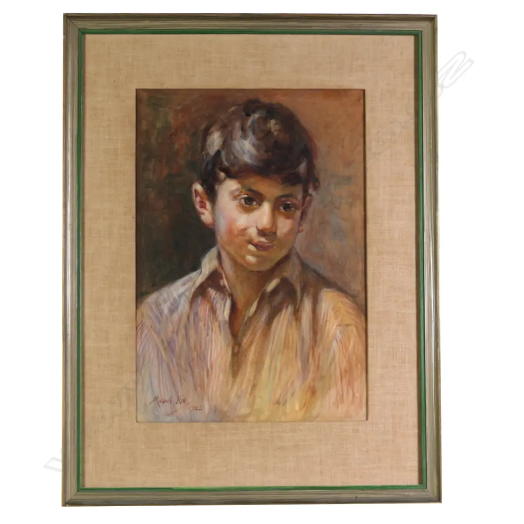 Mabel Hill (NZ/UK 1872-1956) Portrait of a young boy Image 1++