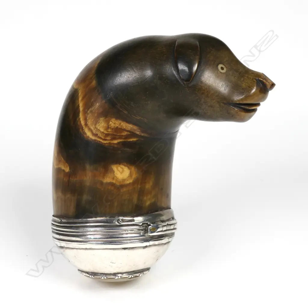 A 19thC horn snuff mull Image 1++