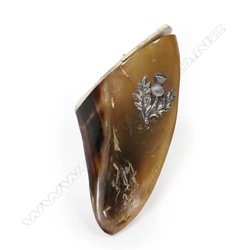 A 19thC horn snuff mull Image 1++