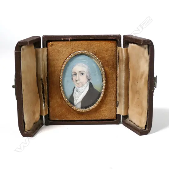 A Regency portrait miniature on ivory of a gentleman