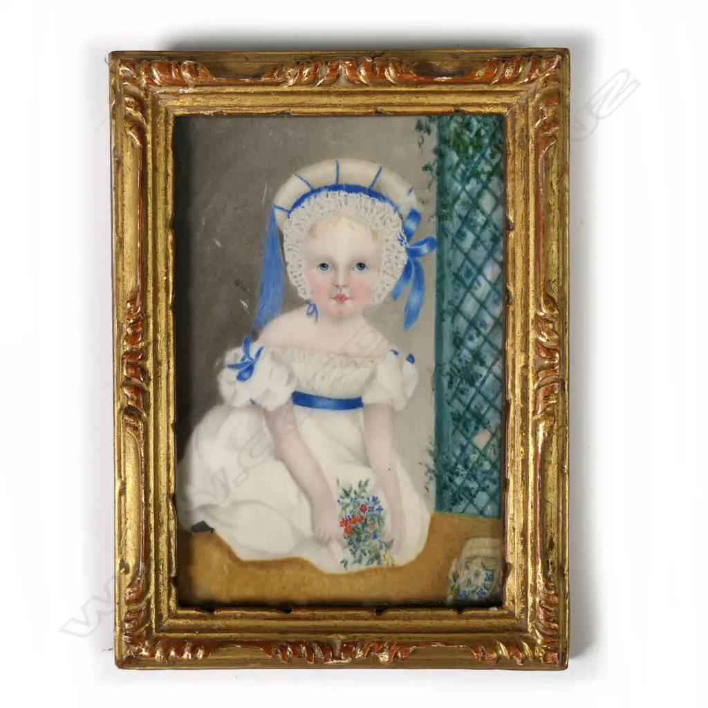 A Victorian miniature of a young girl Image 1++