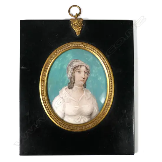 An 19thC portrait miniature painted on ivory