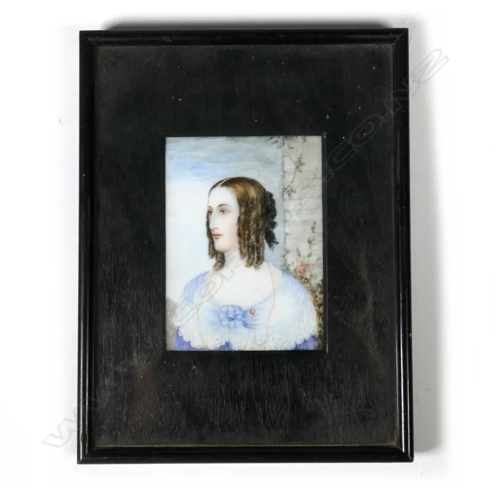 A portrait miniature on milk glass Image 1++