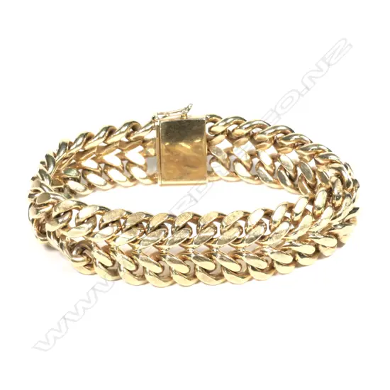 An uncommon vintage Tiffany heavy 14ct yellow gold bracelet