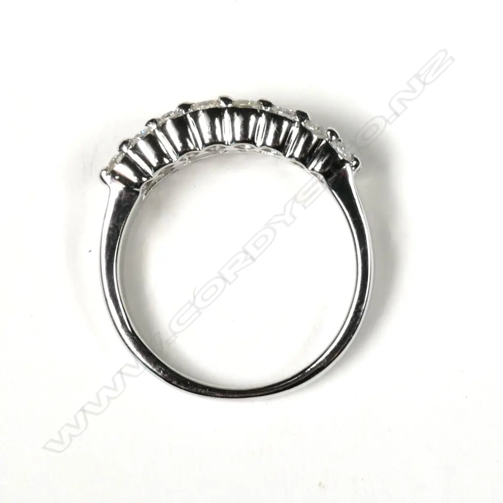 An 18ct white gold and multi diamond ring Image 1++