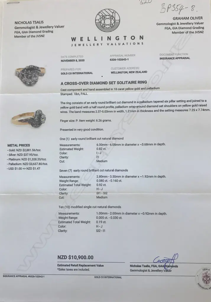 An 18ct gold, diamond solitaire cross-over ring, the central 0.82ct early round brilliant cut graded I-J and I1, framed by 17 further diamonds. TDW 1.93ct. Valuation available. Image 1++