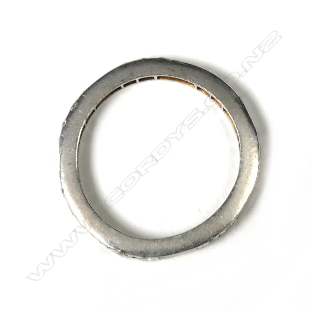 A vintage platinum and diamond eternity band ring Image 1++