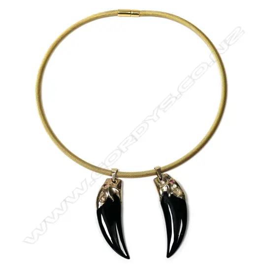 A vintage18ct gold and 9ct gold necklace