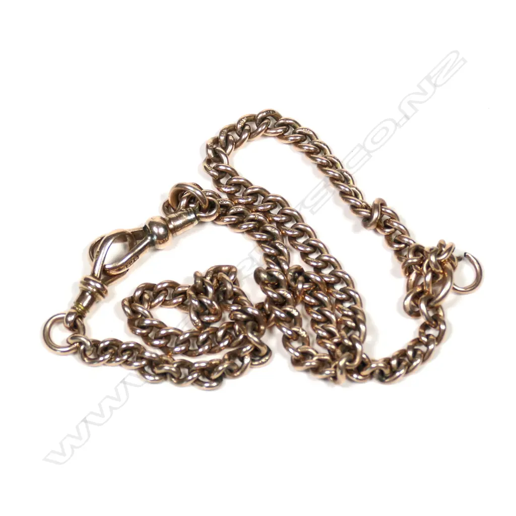A 9ct gold curb link chain Image 1++