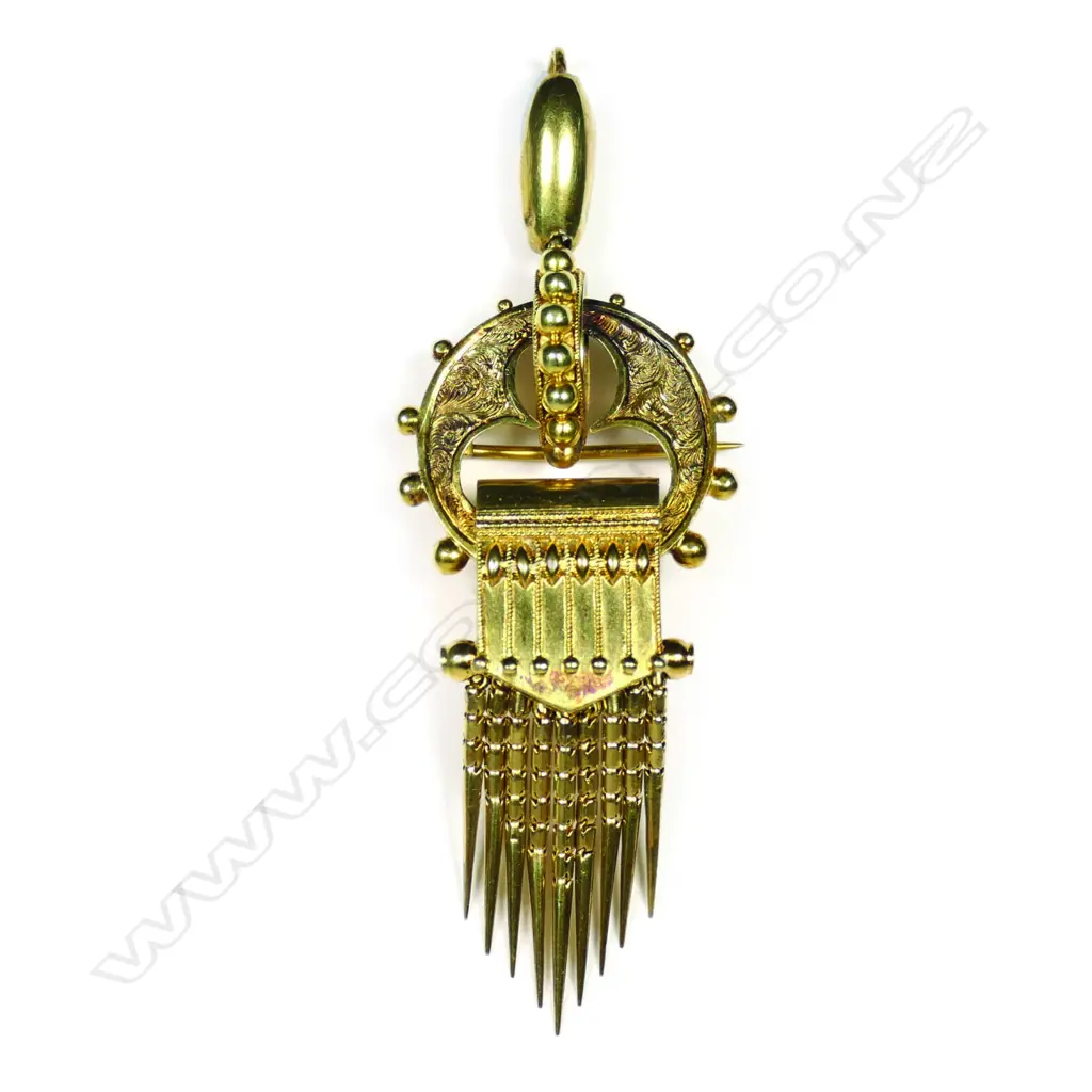 A Victorian 15ct gold pendant/brooch Image 1++