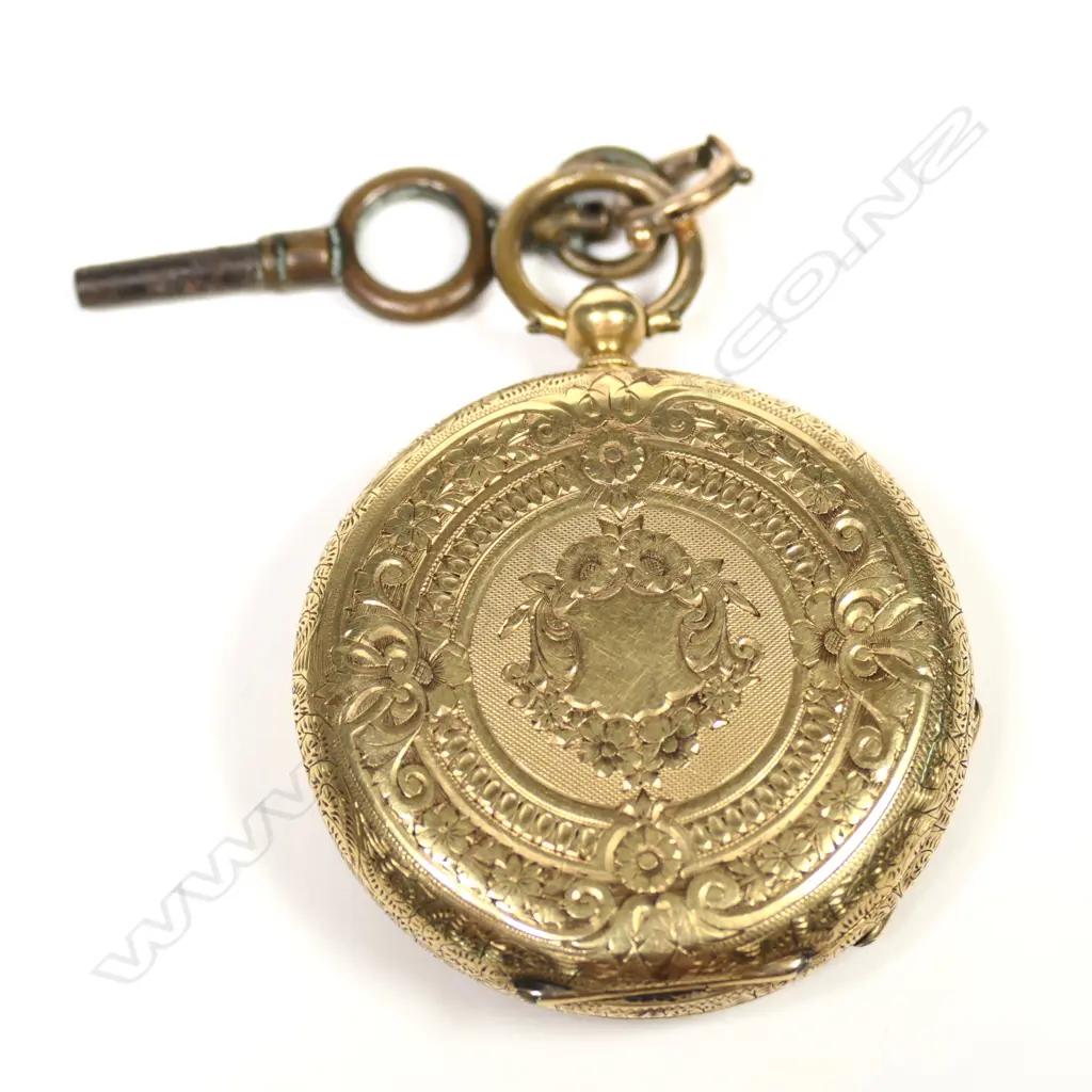 An 18ct gold pocket watch Image 1++