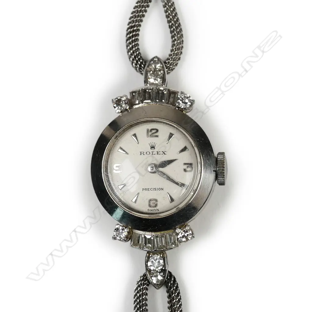 A lady's1950's white gold and diamond Rolex wristwatch Image 1++