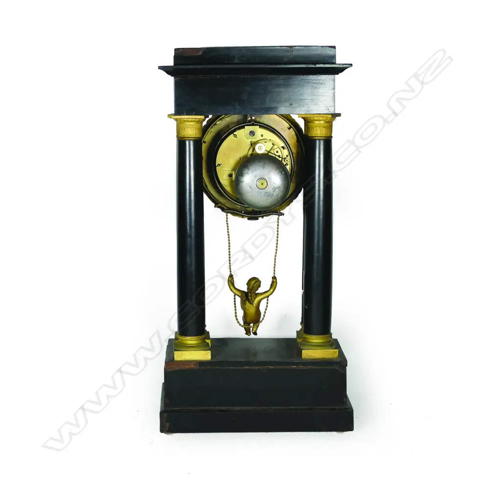 An early/mid 19thC French portico clock Image 1++