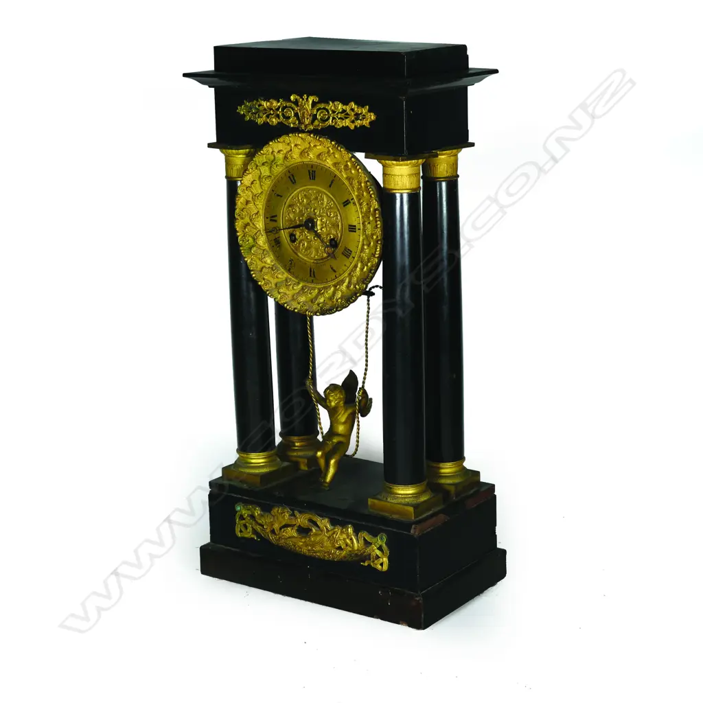 An early/mid 19thC French portico clock Image 1++