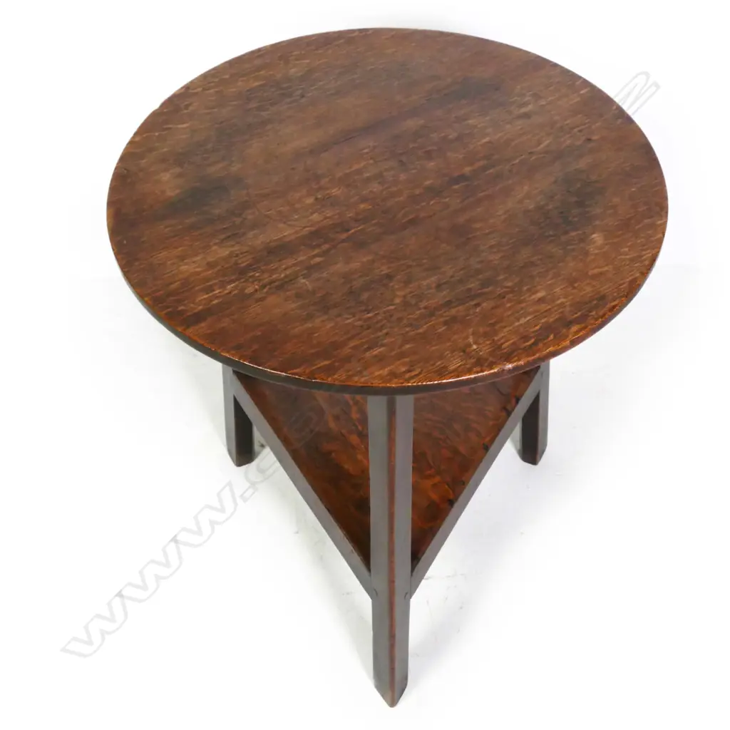 A Victorian oak cricket table Image 1++