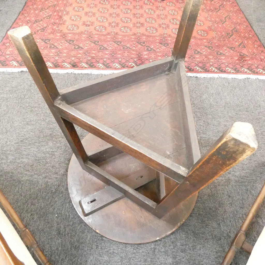 A Victorian oak cricket table Image 1++