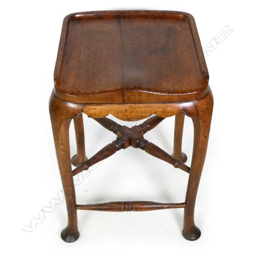 An unusual Victorian oak stool Image 1++