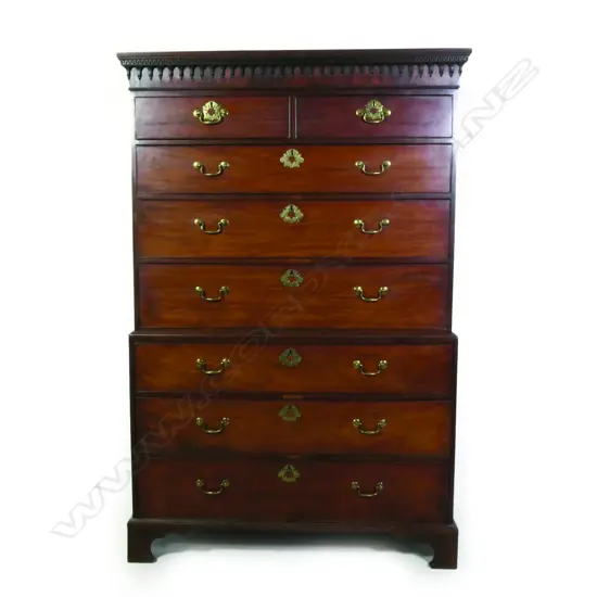 A George III mahogany chest on chest