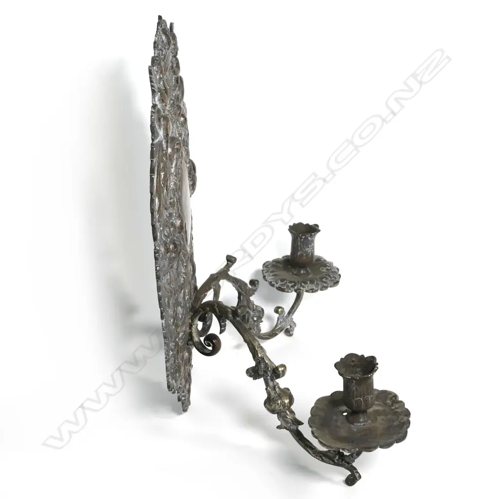 A pair of 19thC highly decorative candle sconces Image 1++