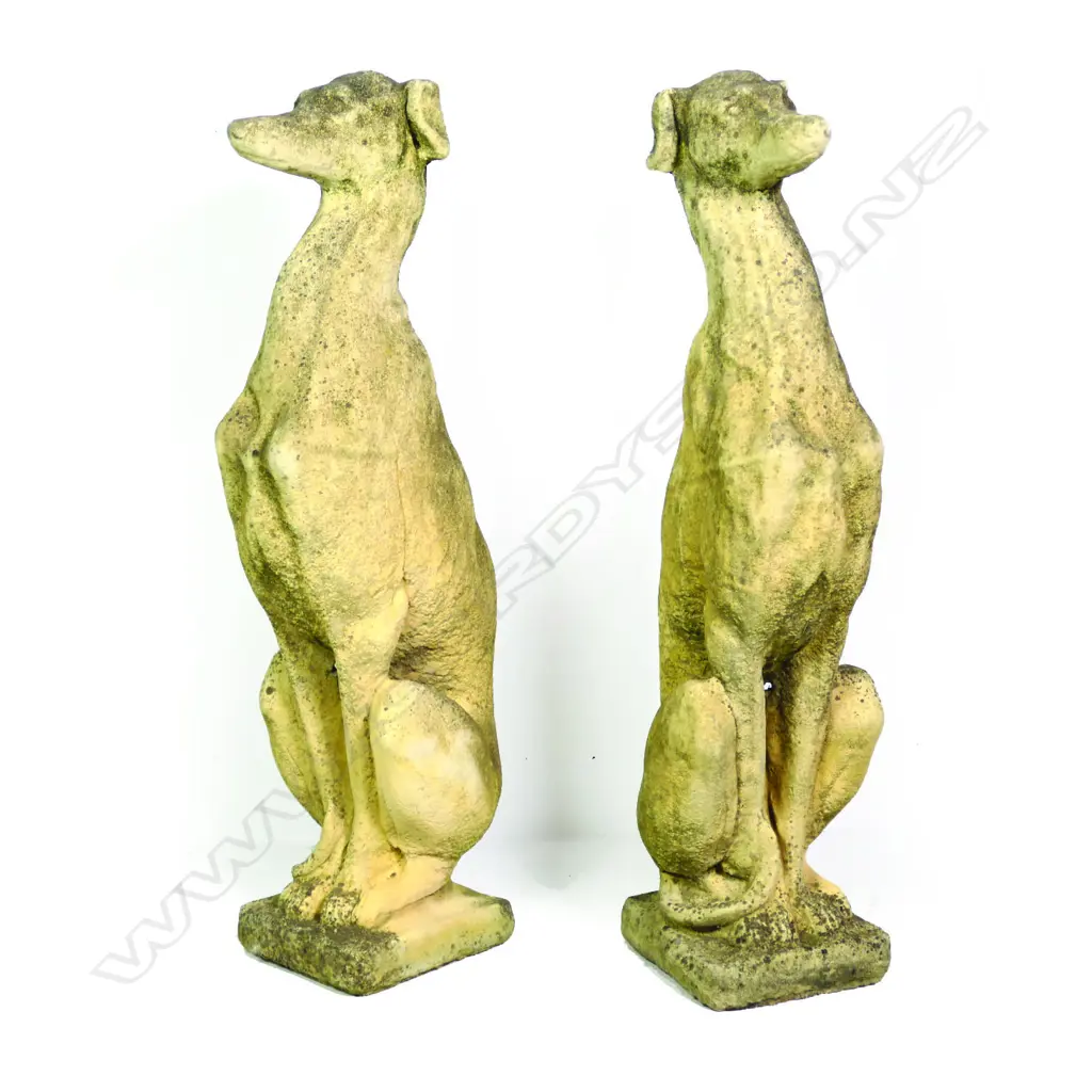 A pair of church stone greyhounds Image 1++