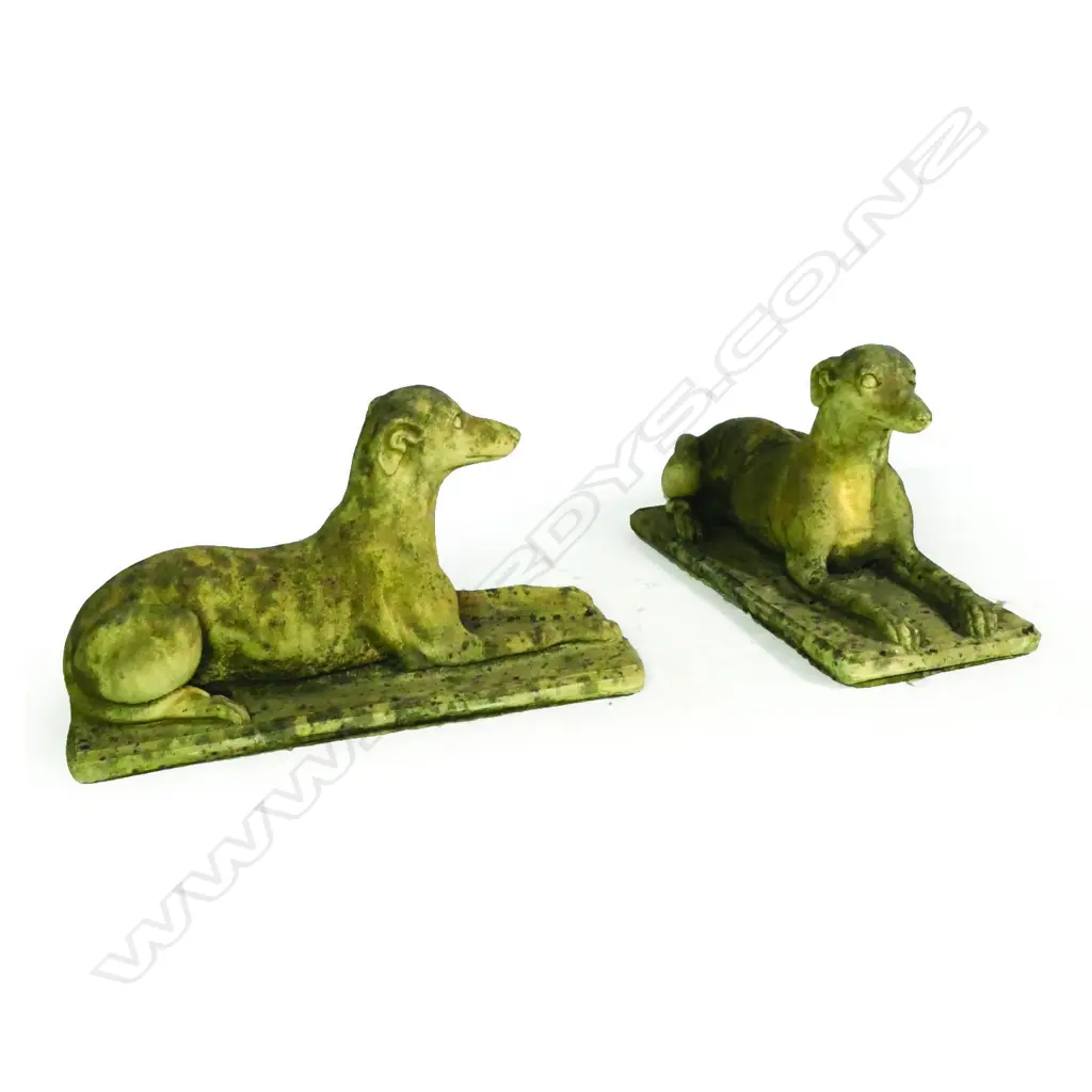 A pair of church stone greyhounds Image 1++