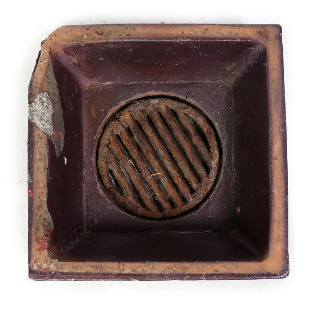 A rare N.Z. colonial G. Norbury (Wellington) salt glazed drain trap Image 1++