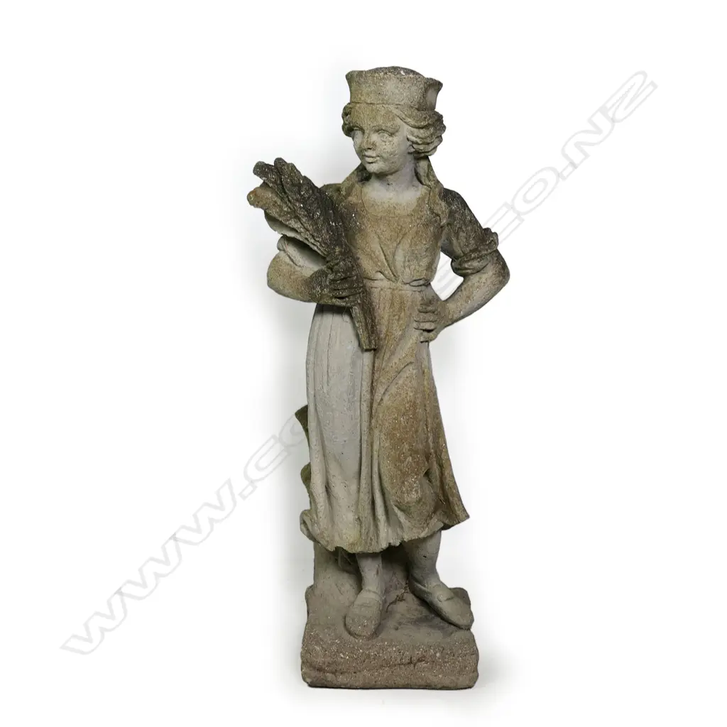 A vintage concrete garden statue Image 1++