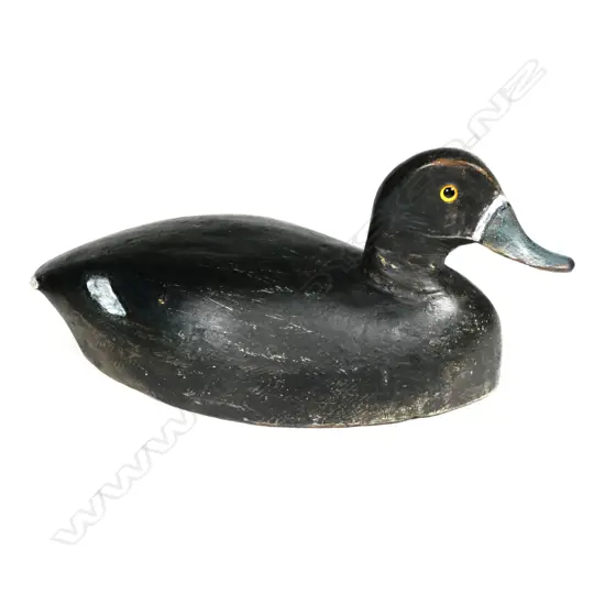 A 13½" wooden Bluebill duck decoy