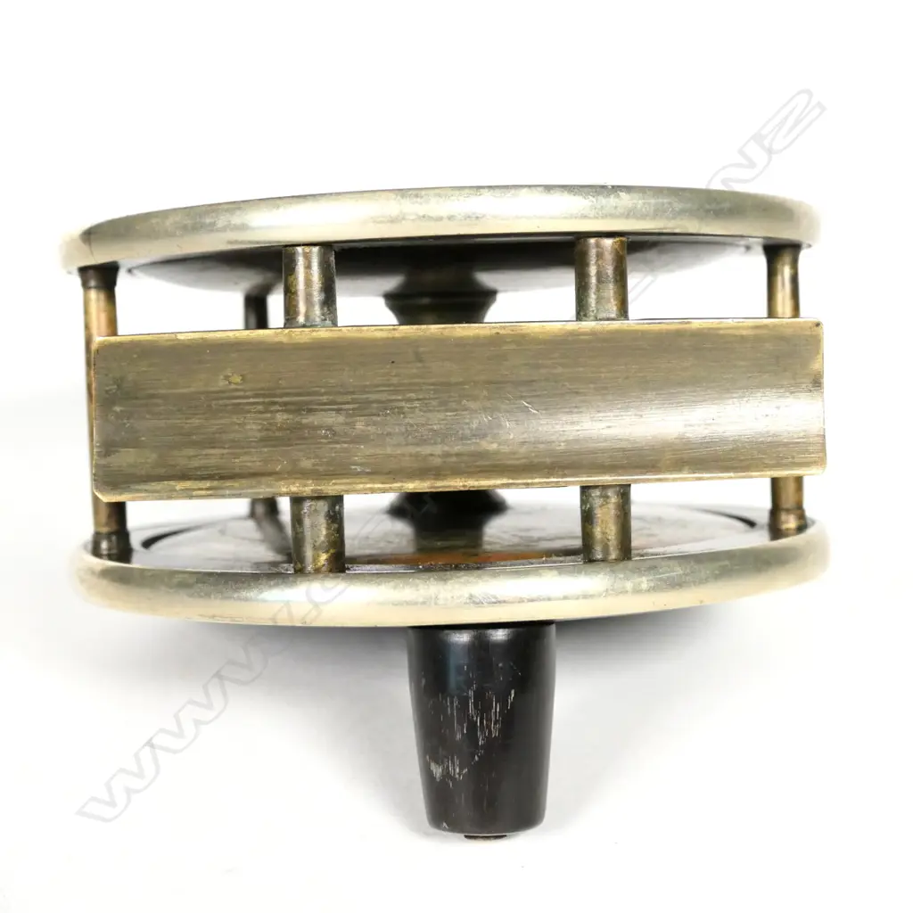 A good 4¼" Watson & Hancock brass and ebonite salmon fly reel Image 1++