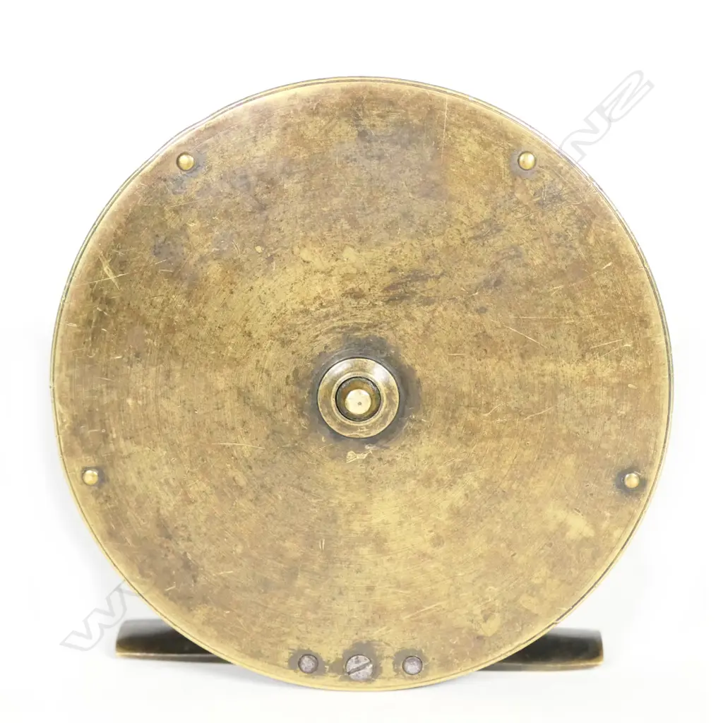 An original 4" J.M. McGowan Hercules type brass salmon reel Image 1++