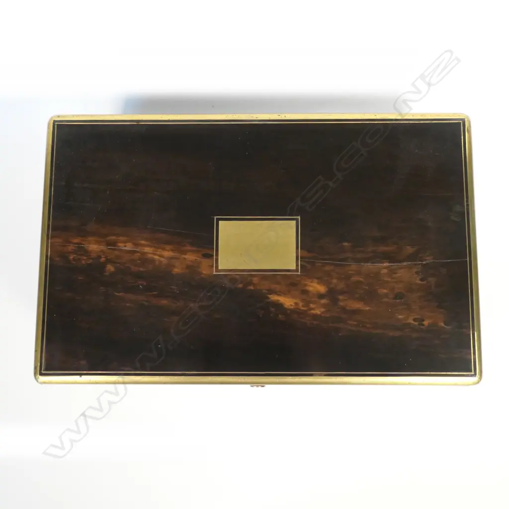 A 19thC Coromandel wood writing slope Image 1++