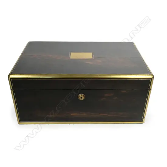 A 19thC Coromandel wood writing slope