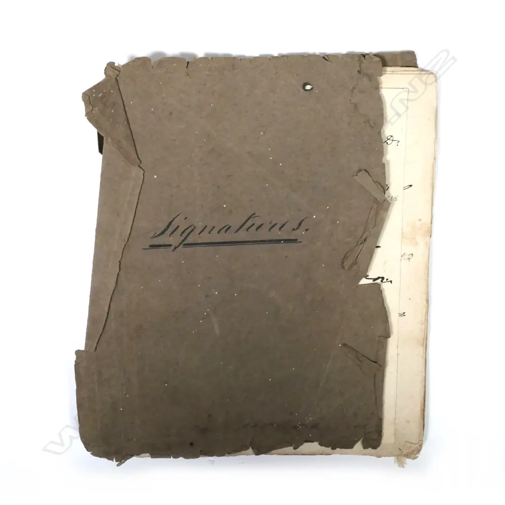 A 19thC folio of approximately 650 autographs including Queen Victoria Image 1++