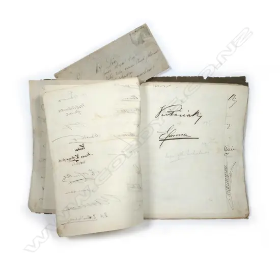 A 19thC folio of approximately 650 autographs including Queen Victoria