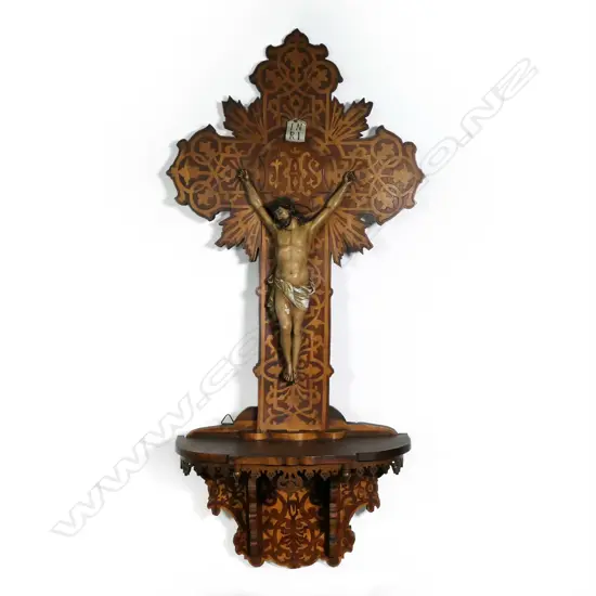 An impressive 19thC French crucifix