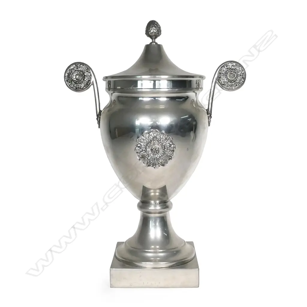 A pewter 'Portaghiaccio Impero' (Empire Ice Bucket) designed by Giovanni Patrini for Atena Image 1++
