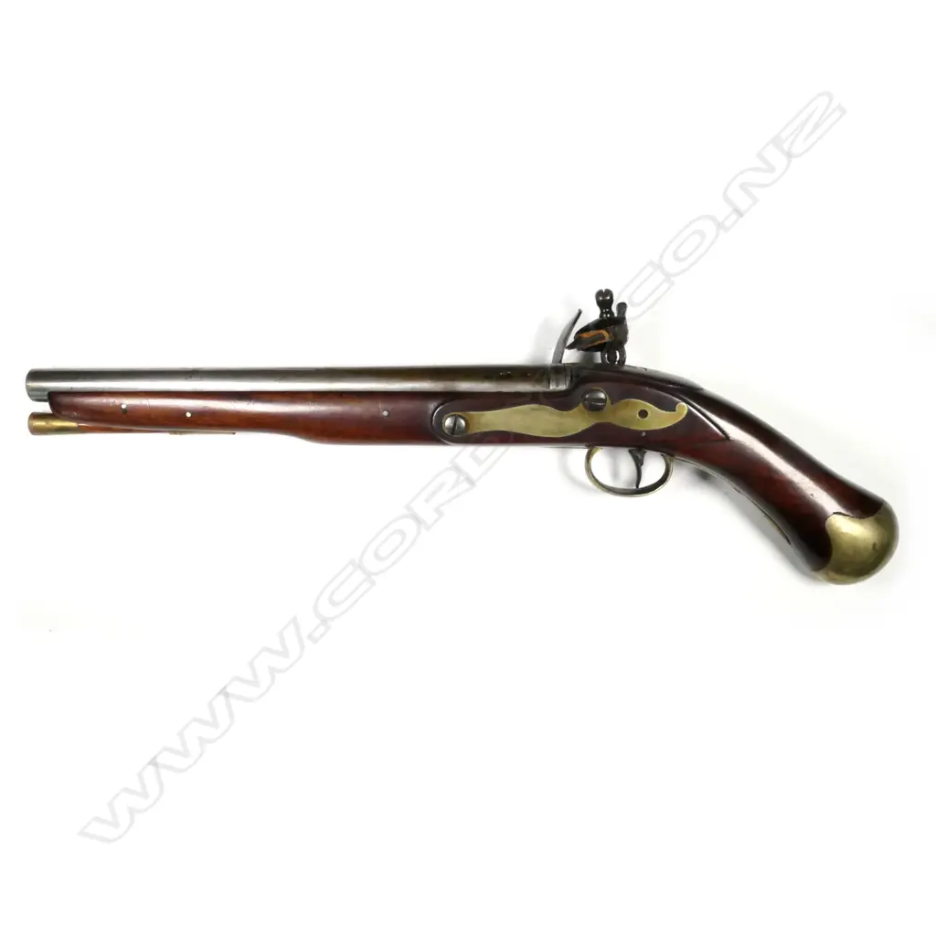 An English antique c.1800 flintlock seaman's pistol by Martin Brander and Thomas Potts Image 1++