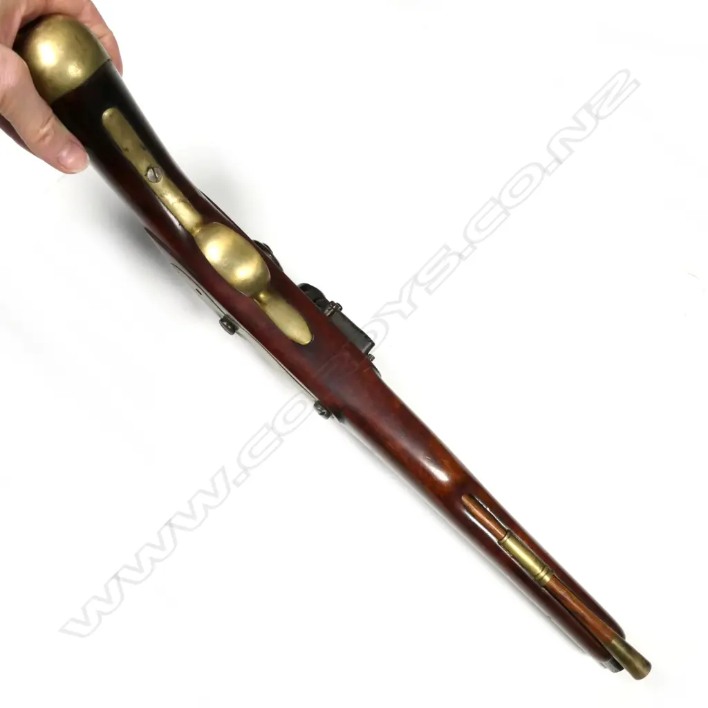 An English antique c.1800 flintlock seaman's pistol by Martin Brander and Thomas Potts Image 1++