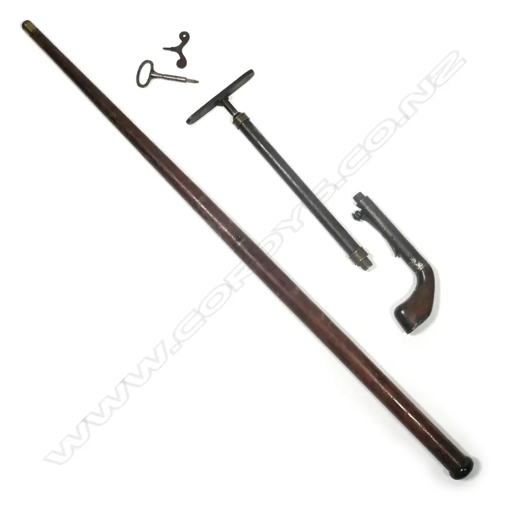 A part 19thC Day's Patent walking stick gun Image 1++