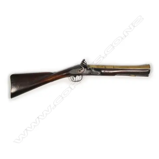 A George II brass barrelled blunderbuss