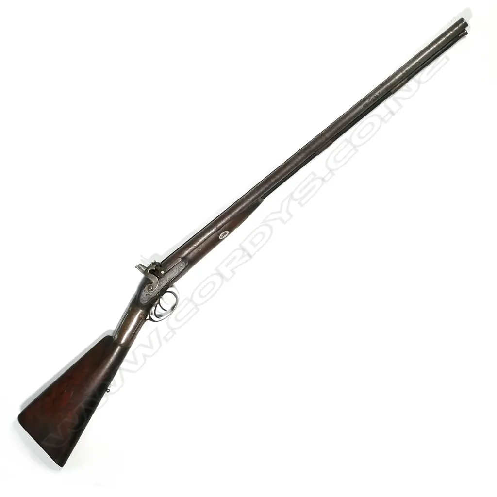 A C1850 John Blissett double barrel muzzle loading rifle combination shotgun Image 1++