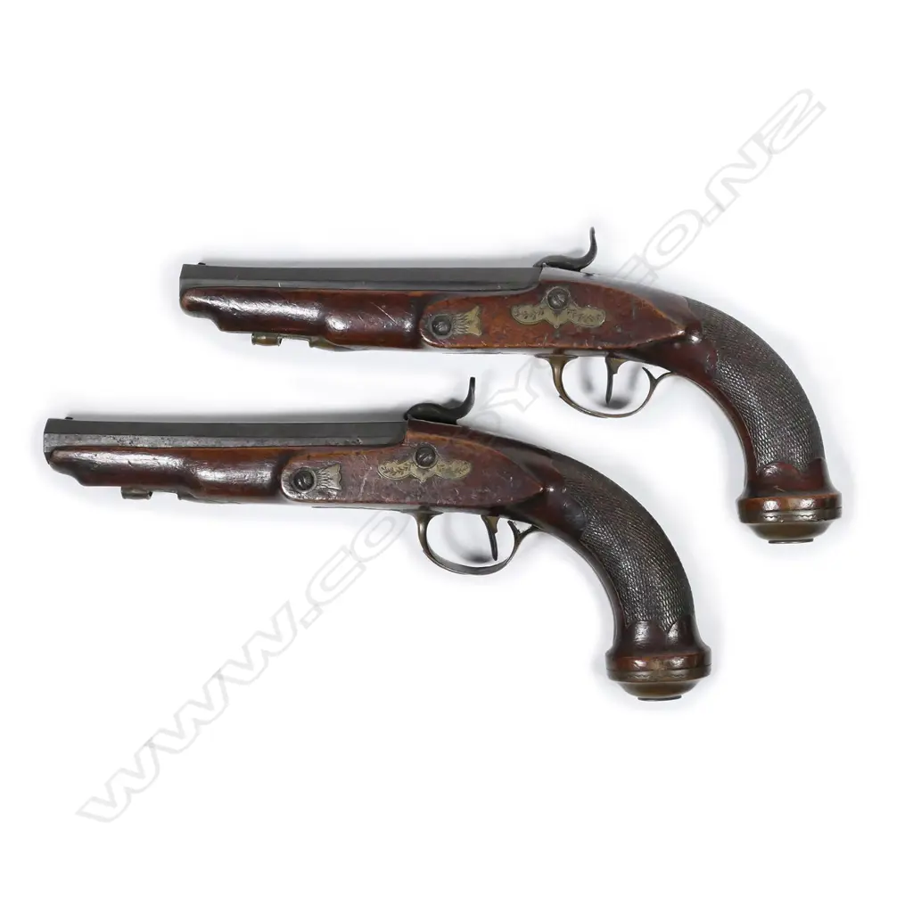 A pair of French percussion pistols Image 1++