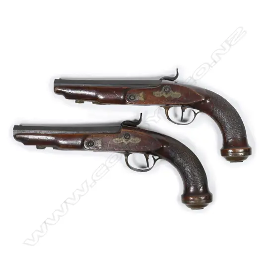 A pair of French percussion pistols