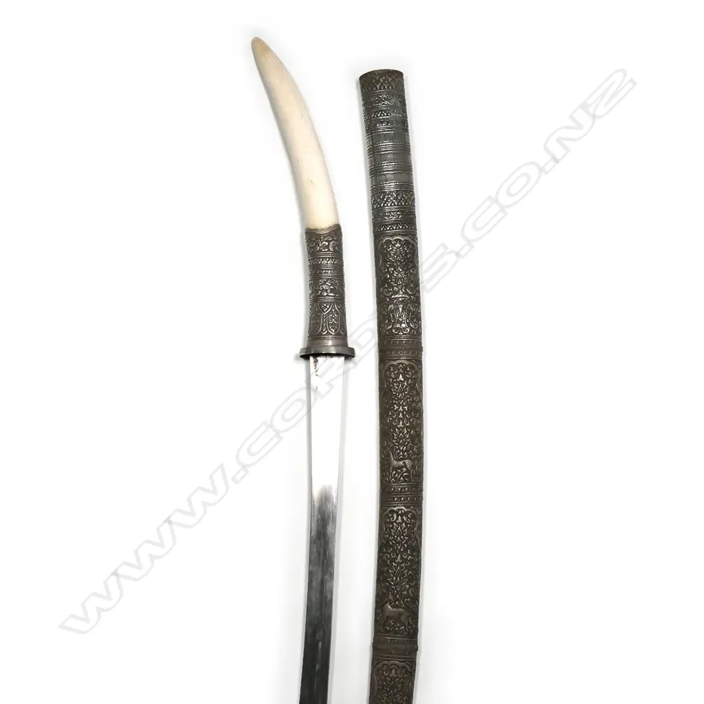 A Burmese silver scabbarded sword Image 1++