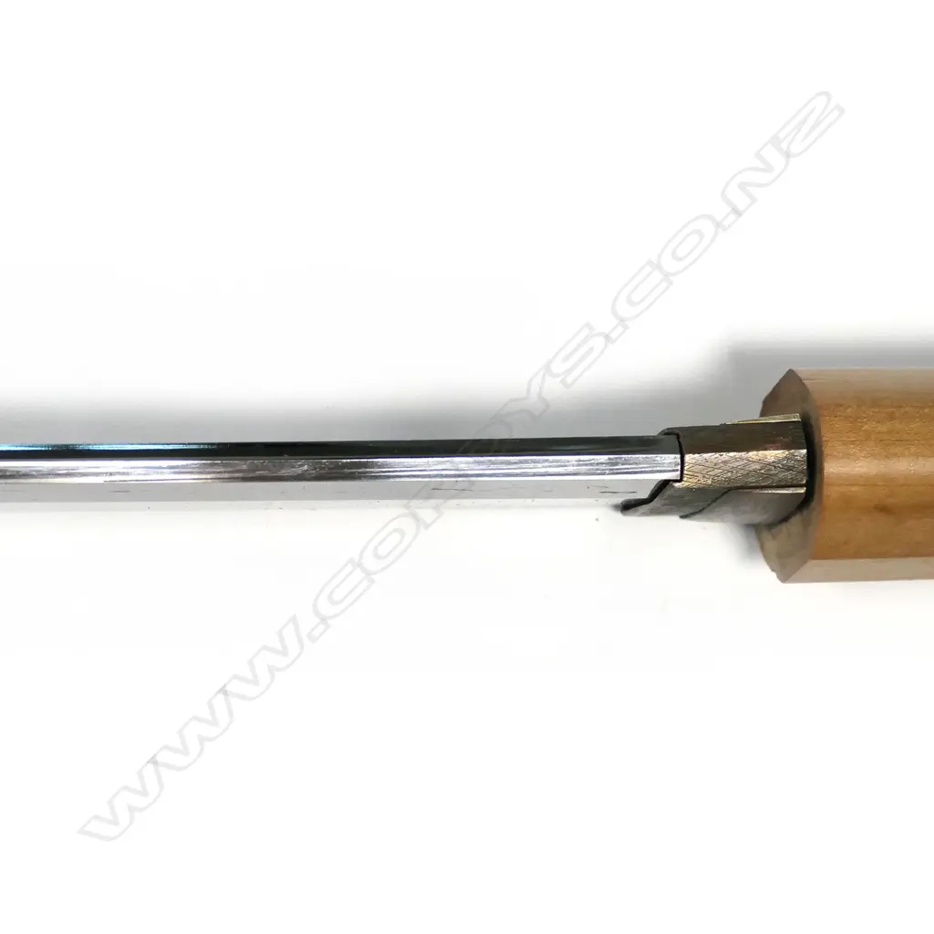 An old Japanese katana sword blade in shirasaya. displaying a fairly straight hamon Image 1++